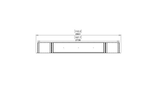 Ecosmart Fire Flex 104DB.BX2 Double Sided Fireplace Insert - Black Finish / Black Burner - ESF.FX.104DB.BX2.B